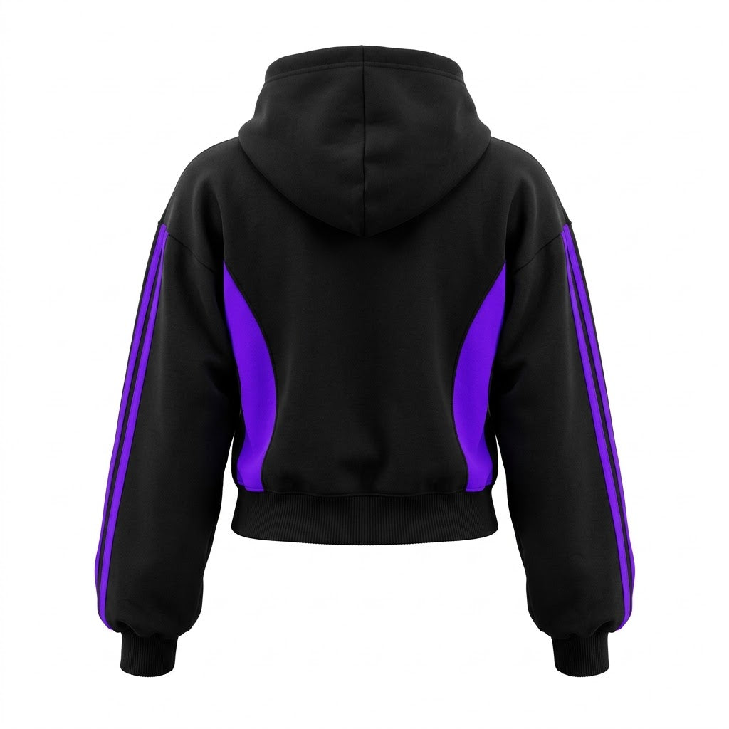 Doll Zip-Up — Black / purple back