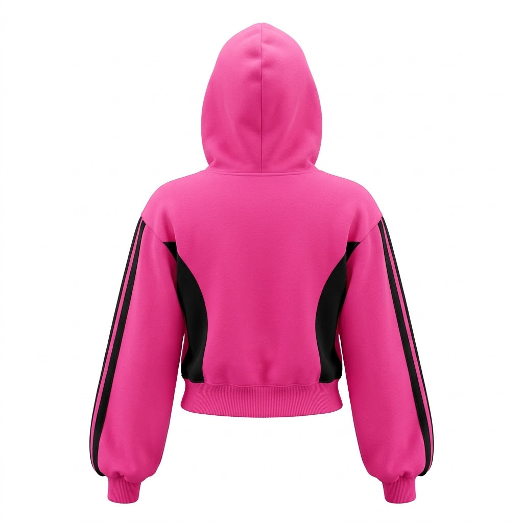 Doll Zip-Up — Hot pink / black back