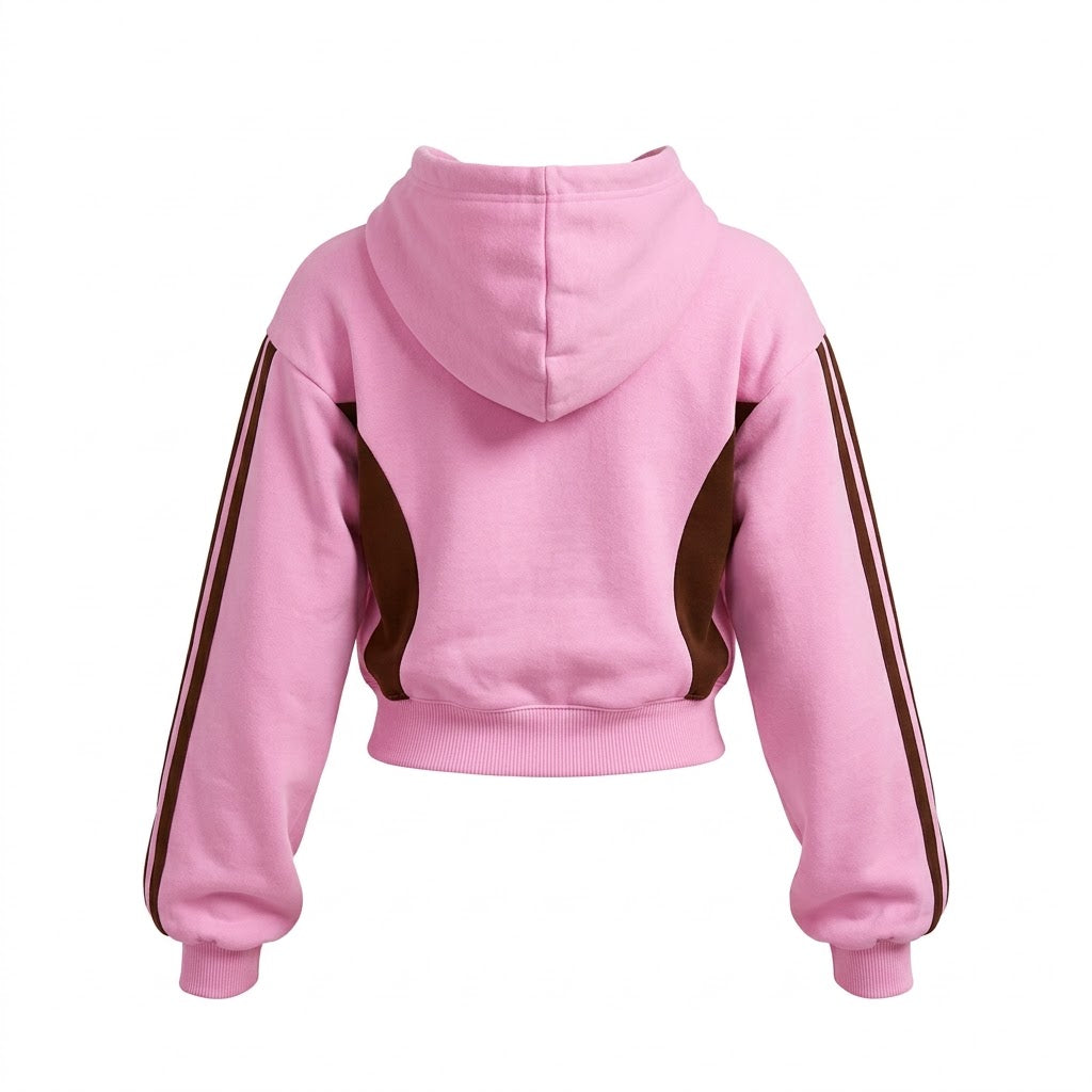 Doll Zip-Up — Pink / brown back
